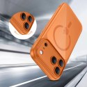 Etui Tech-Protect Magpeak Magsafe CC na iPhone 17 Pro Max - przezroczysto-pomarańczowe Tech-Protect