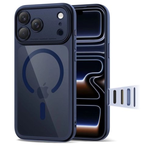 Etui Tech-Protect Magpeak Magsafe CC na iPhone 17 Pro - przezroczysto-granatowe Tech-Protect