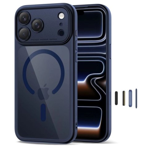 Etui Tech-Protect Magpeak Magsafe CC na iPhone 17 Pro - przezroczysto-granatowe Tech-Protect