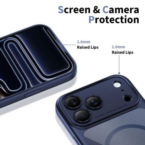 Etui Tech-Protect Magpeak Magsafe CC na iPhone 17 Pro - przezroczysto-granatowe Tech-Protect