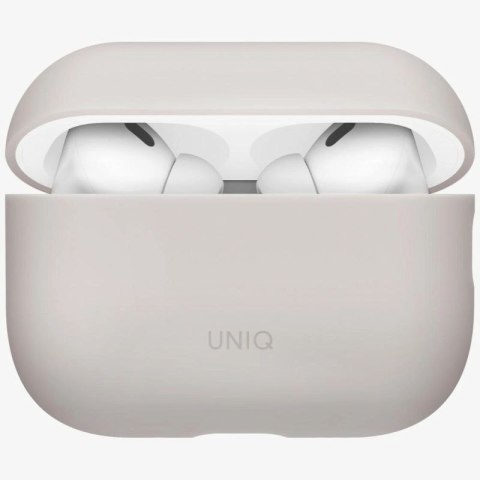 Etui UNIQ Lino Silicone na AirPods Pro - beżowe UNIQ