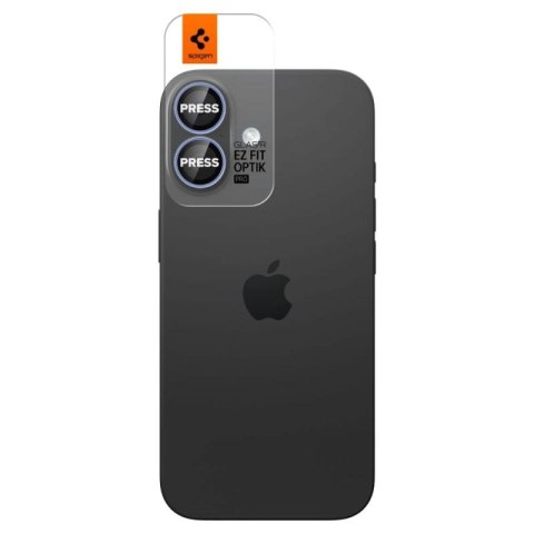 Osłona aparatu Spigen Optik Pro GLAS.TR "EZ FIT" 2-pack na iPhone 16 / 16 Plus / 17 - niebieska Spigen