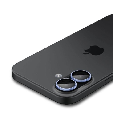 Osłona aparatu Spigen Optik Pro GLAS.TR "EZ FIT" 2-pack na iPhone 16 / 16 Plus / 17 - niebieska Spigen