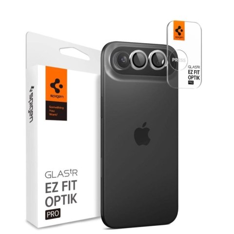 Osłona aparatu Spigen Optik Pro GLAS.TR "EZ FIT" 2-pack na iPhone Air - srebrna Spigen