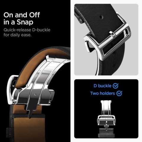 Pasek Spigen Enzo na Samsung Galaxy Watch 40 / 44 / 46 mm - czarny Spigen