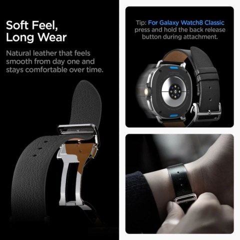 Pasek Spigen Enzo na Samsung Galaxy Watch 40 / 44 / 46 mm - czarny Spigen