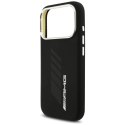 Etui AMG Silicone Oversize Rhombs MagSafe na iPhone 17 Pro - czarne Mercedes