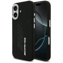 Etui AMG Silicone Oversize Rhombs MagSafe na iPhone 17 - czarne Mercedes