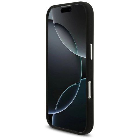 Etui AMG Silicone Oversize Rhombs MagSafe na iPhone 17 - czarne Mercedes
