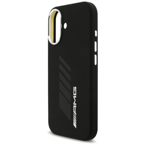 Etui AMG Silicone Oversize Rhombs MagSafe na iPhone 17 - czarne Mercedes