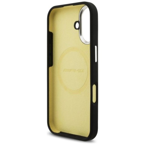 Etui AMG Silicone Oversize Rhombs MagSafe na iPhone 17 - czarne Mercedes