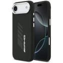 Etui AMG Silicone Oversize Rhombs MagSafe na iPhone Air - czarne Mercedes