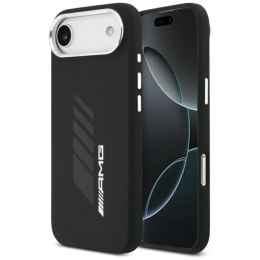 Etui AMG Silicone Oversize Rhombs MagSafe na iPhone Air - czarne Mercedes