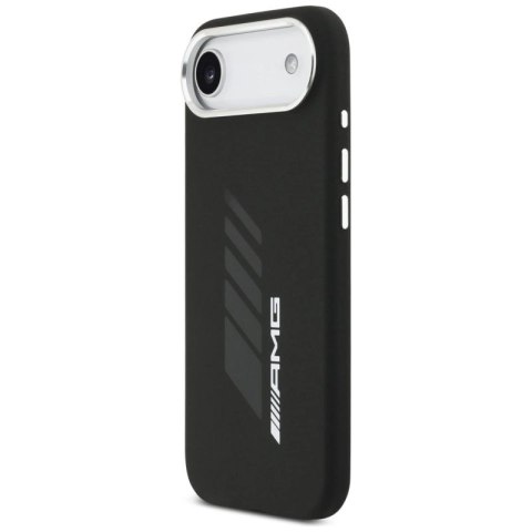 Etui AMG Silicone Oversize Rhombs MagSafe na iPhone Air - czarne Mercedes