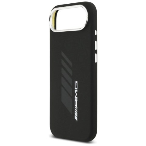 Etui AMG Silicone Oversize Rhombs MagSafe na iPhone Air - czarne Mercedes