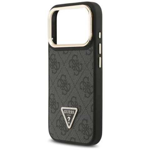 Etui Guess 4G PU Triangle Logo & Stand Camera Magsafe na iPhone 17 Pro - czarne Guess