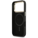 Etui Guess 4G PU Triangle Logo & Stand Camera Magsafe na iPhone 17 Pro - czarne Guess