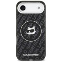 Etui Karl Lagerfeld IML Choupette Head Logo MagSafe na iPhone Air - czarne Karl Lagerfeld