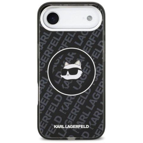 Etui Karl Lagerfeld IML Choupette Head Logo MagSafe na iPhone Air - czarne Karl Lagerfeld