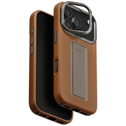 Etui UNIQ Heldro Pro Magclick Charging na iPhone 17 Pro - brązowe UNIQ