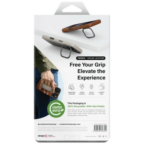 Etui UNIQ Heldro Pro Magclick Charging na iPhone 17 Pro - brązowe UNIQ