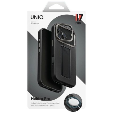 Etui UNIQ Heldro Pro Magclick Charging na iPhone 17 Pro - czarne UNIQ