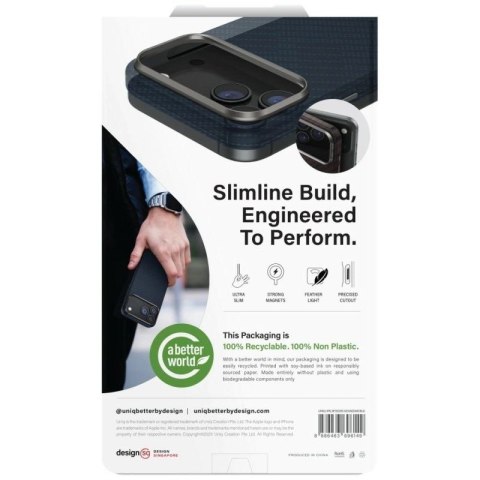 Etui UNIQ Keva EDGE Magclick Charging na iPhone 17 Pro - czarne UNIQ