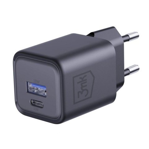 Ładowarka sieciowa 3mk Hyper Charger PD 33W GaN QC4+ PPS AFC FCP SCP 1A1C - czarna 3mk Protection