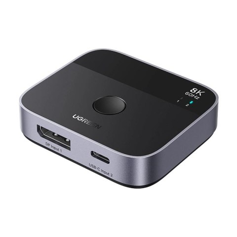 Switch Ugreen DisplayPort/USB-C do USB-C - szary UGREEN