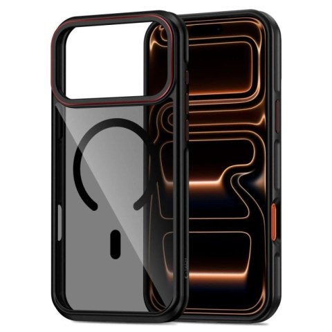 Etui Tech-Protect MagHybrid MagSafe na iPhone 17 Pro Max - czarno-czerwone Tech-Protect