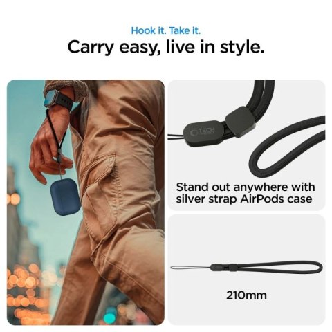 Etui Tech-Protect NaturalFit na AirPods Pro 3 - granatowe Tech-Protect