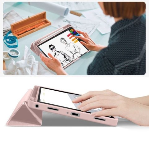 Etui TechProtect SmartCase Pen na Samsung Galaxy Tab A9+ / A11+ Plus 11.0 X210 / X215 / X216 / X230 / X235 / X236 - różowe Tech-Protect