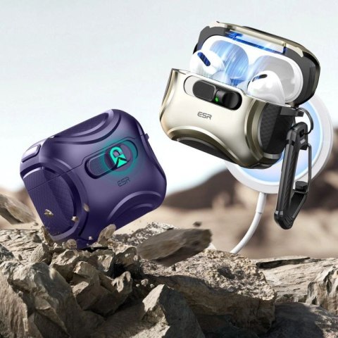 Etui ESR Cyber FlickLock MagSafe na AirPods Pro 3 - fioletowe ESR