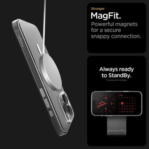 Etui Spigen Thin Fit MagSafe na iPhone 16 Pro - przezroczysto-białe Spigen