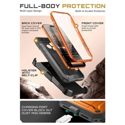 Etui Supcase Unicorn Beetle Pro na iPhone 17 Pro Max - pomarańczowe Supcase