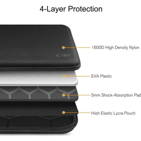 Etui Tech-Protect Hardpouch na laptopa 13-14 - czarne Tech-Protect