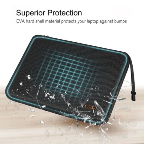 Etui Tech-Protect Hardpouch na laptopa 15-16 - czarno-pomarańczowe Tech-Protect