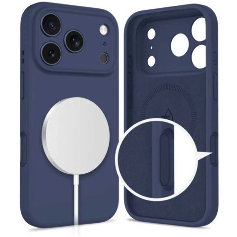 Etui Tech-Protect Silicone MagSafe na iPhone 17 Pro Max - granatowe Tech-Protect