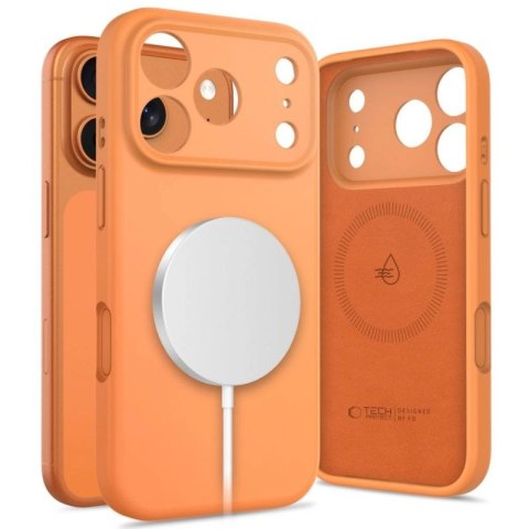 Etui Tech-Protect Silicone MagSafe na iPhone 17 Pro Max - pomarańczowe Tech-Protect