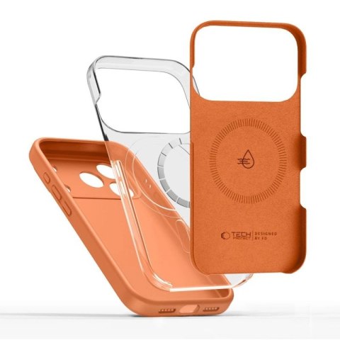 Etui Tech-Protect Silicone MagSafe na iPhone 17 Pro Max - pomarańczowe Tech-Protect