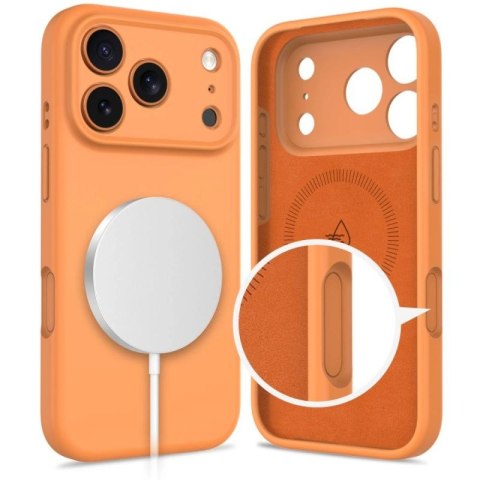 Etui Tech-Protect Silicone MagSafe na iPhone 17 Pro - pomarańczowe Tech-Protect
