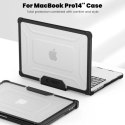 Etui Tech-Protect SmartShell Pro na Macbook Pro 14 M1 / M2 / M3 / M4 / M5 2021-2025 - czarno-przezroczyste Tech-Protect