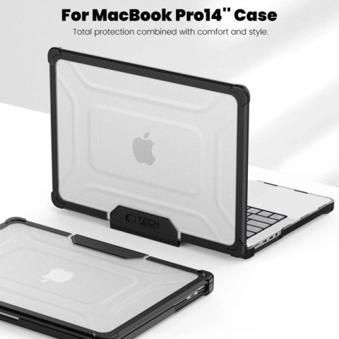 Etui Tech-Protect SmartShell Pro na Macbook Pro 14 M1 / M2 / M3 / M4 / M5 2021-2025 - czarno-przezroczyste Tech-Protect