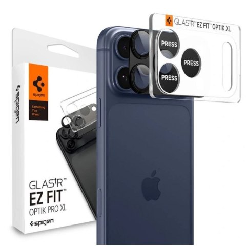 Szkło na obiektyw Spigen Optik Pro XL na iPhone 17 Pro - czarne Spigen