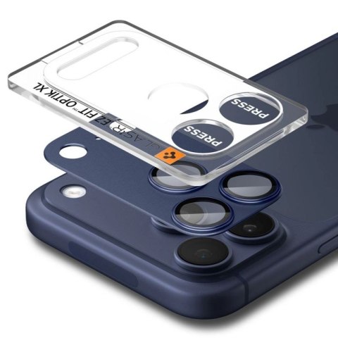 Szkło na obiektyw Spigen Optik Pro XL na iPhone 17 Pro - granatowe Spigen