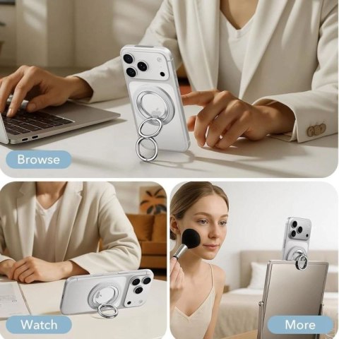 Uchwyt ESR Magnetic HaloLock MagSafe na telefon - biały ESR