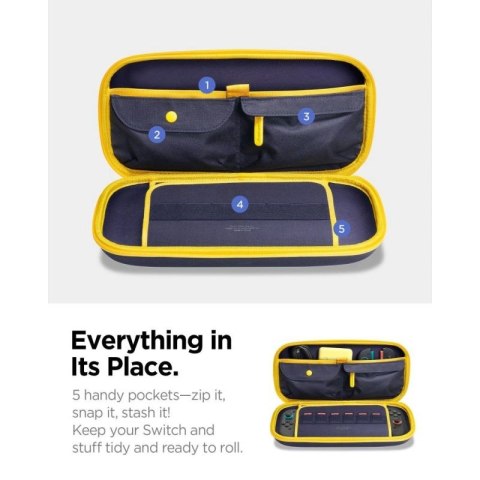 Etui Spigen Nano Pop Pro Pouch na Nintendo Switch 2 - granatowo-żółte Spigen