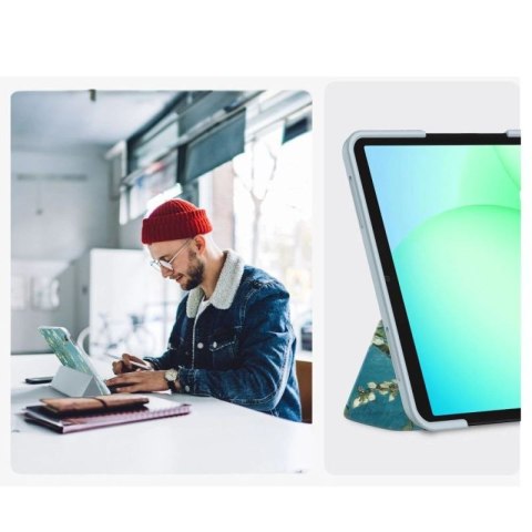 Etui TechProtect SmartCase na Samsung Galaxy Tab A9+ / A11+ Plus 11.0 X210 / X215 / X216 / X230 / X235 / X236 - niebiesko-białe Tech-Protect