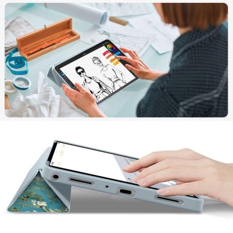 Etui TechProtect SmartCase na Samsung Galaxy Tab A9+ / A11+ Plus 11.0 X210 / X215 / X216 / X230 / X235 / X236 - niebiesko-białe Tech-Protect