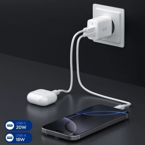 Ładowarka sieciowa Spigen Essential EE202EU 20W - biała Spigen